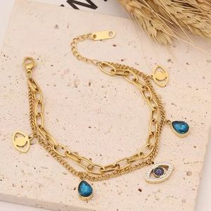 GP Blue Eye Layered Bracelet